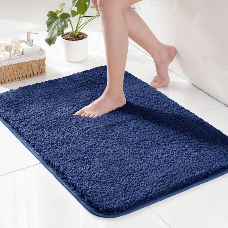 Zara Home Bathroom Rug - VIKAMA Çok Boyutlu Lacivert Banyo Paspası