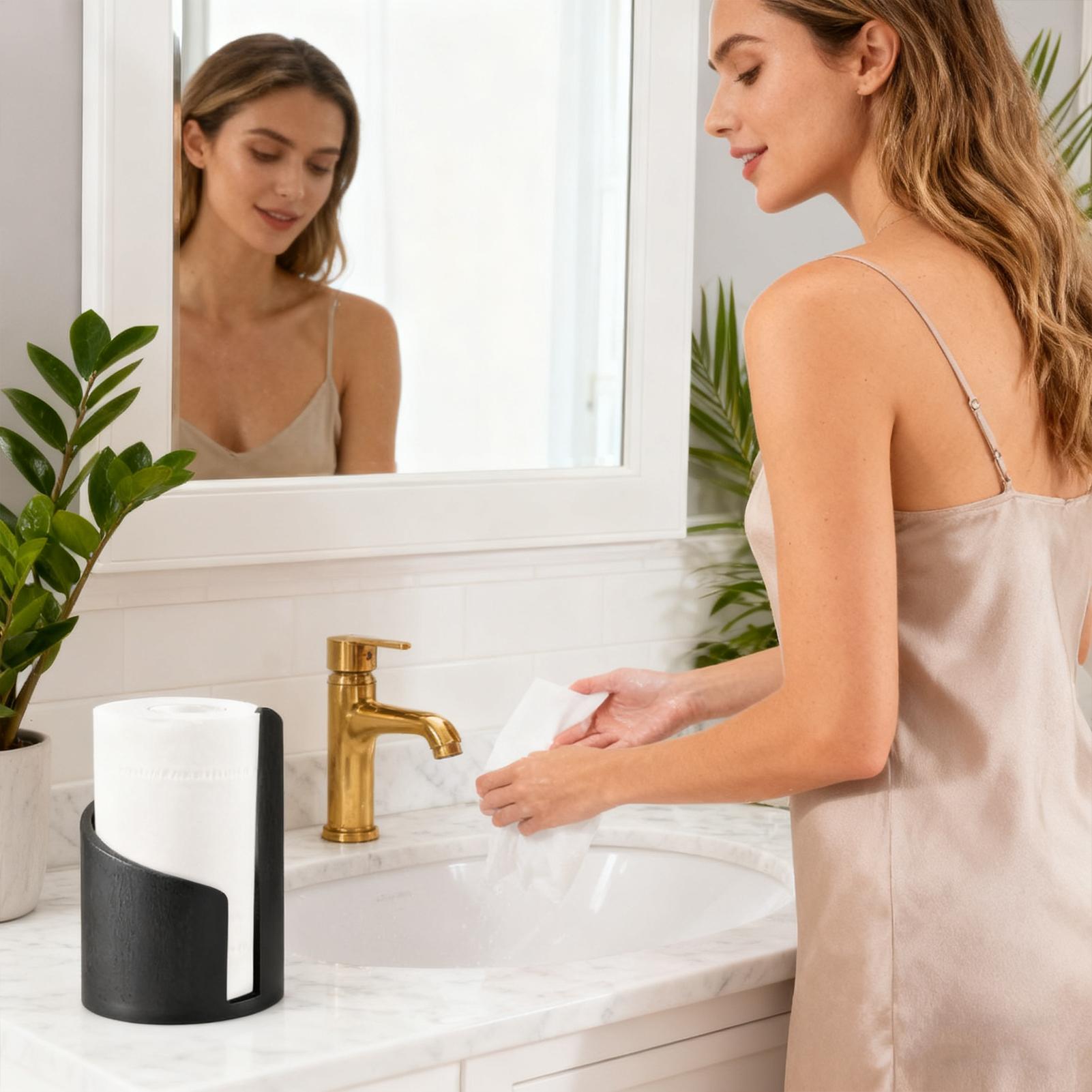 Home Bathroom Paper Towel Dispenser - Ahşap Kağıt Havlu Tutucu Çiftlik Evi