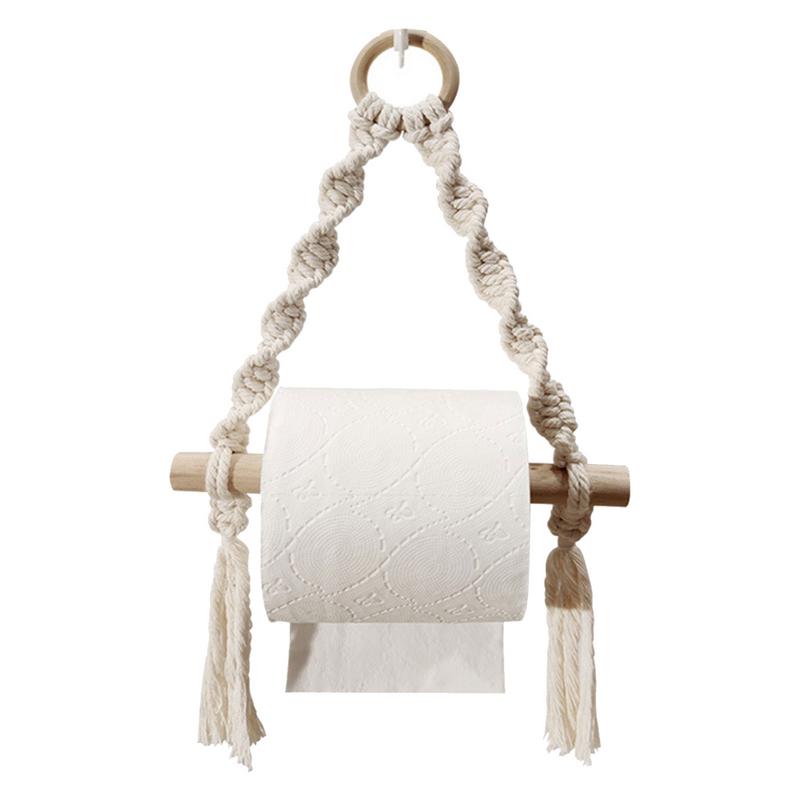 Home Bathroom Paper Towel Dispenser - El dokuma ahşap rulo kağıt havlu
