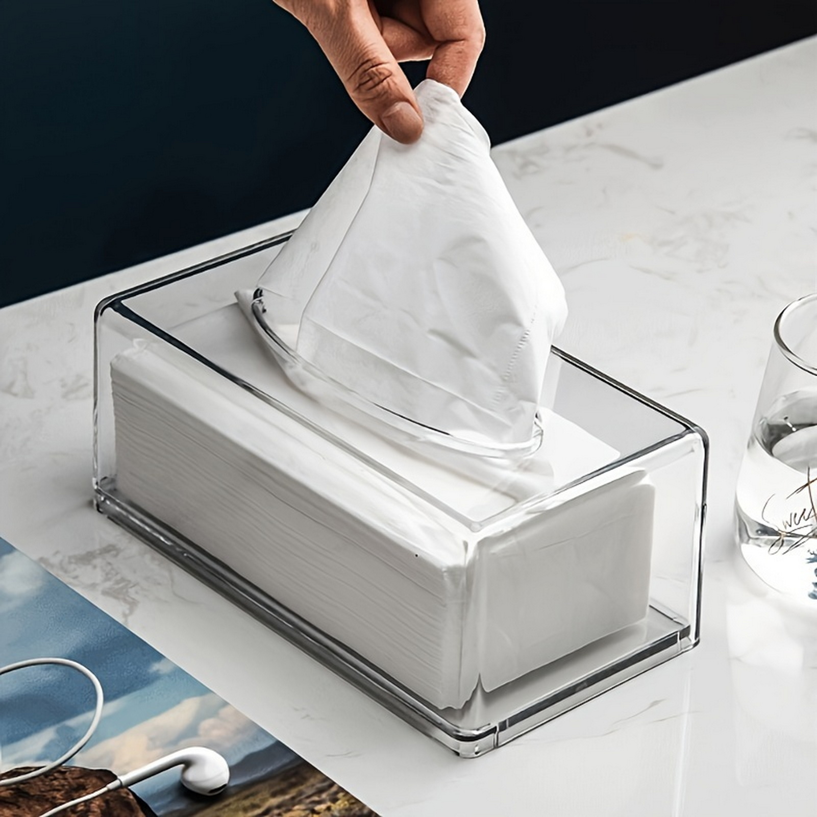 Home Bathroom Paper Towel Dispenser - Ev Ofis Kağıt Mendil Kutusu Dağıtıcı