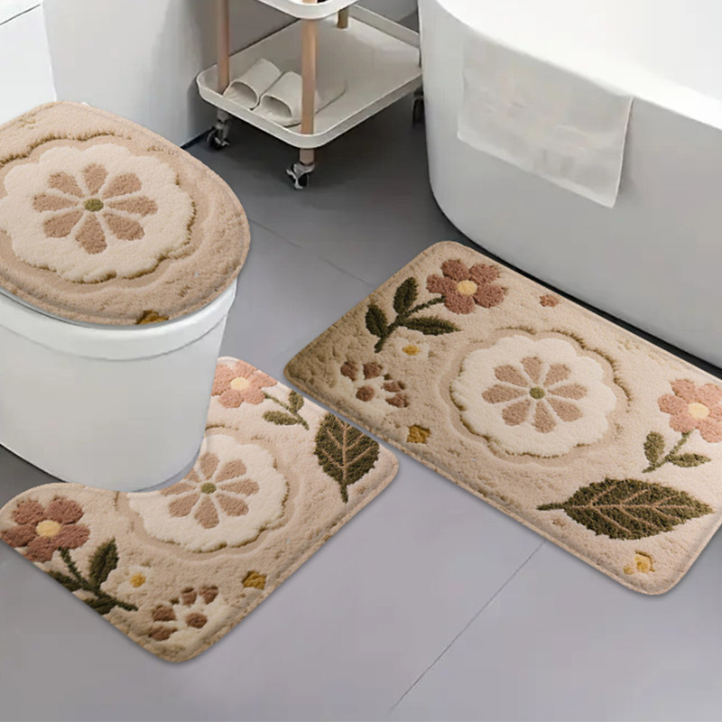 Zara Home Bathroom Rug - 3 adet Kore Tarzı Ev Tuvalet