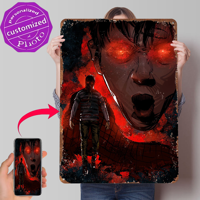 Home Bathroom Fan - Brightburn Teneke Poster Özelleştirilmiş Duvar Sanatı