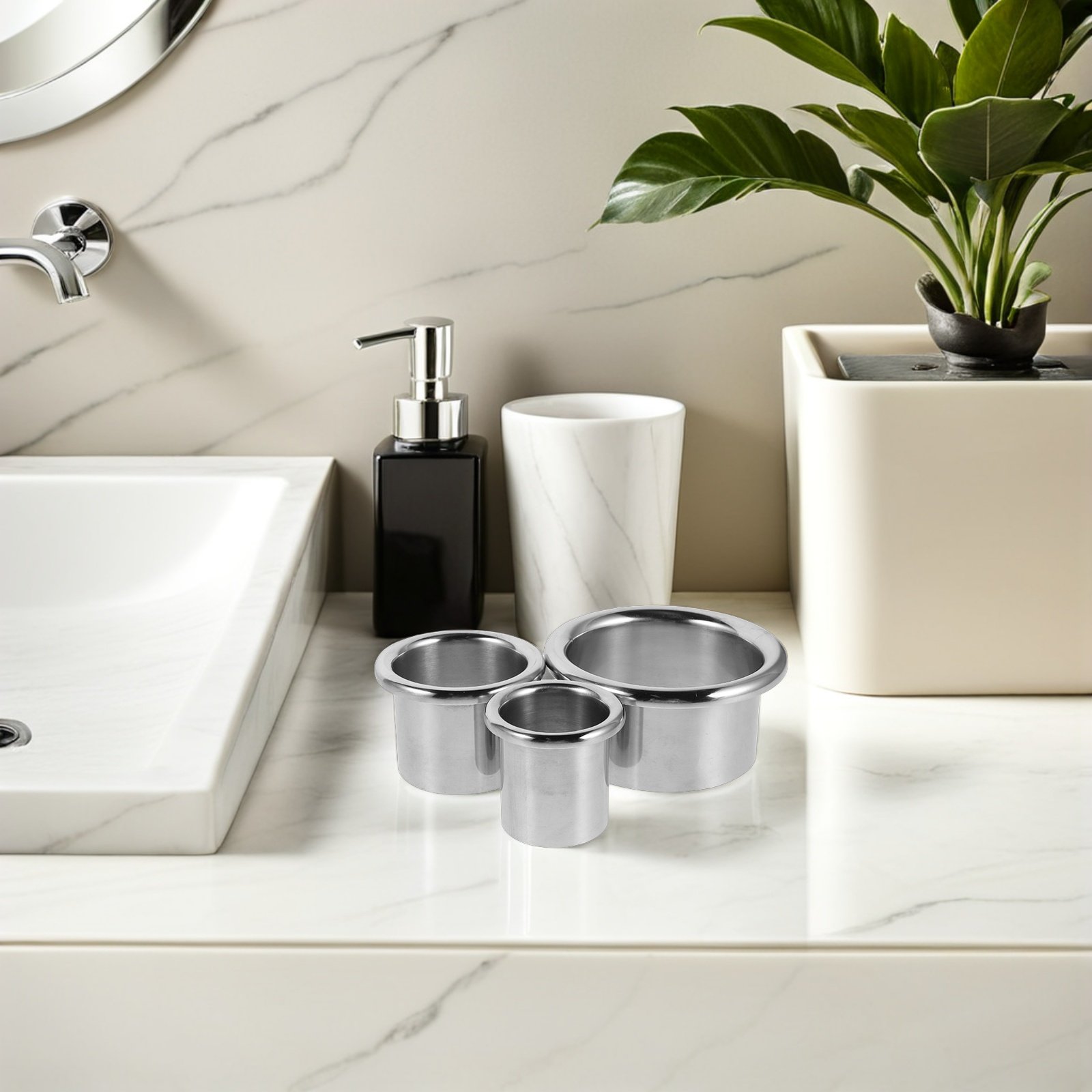 Home Goods Bathroom Storage - 3 adet paslanmaz çelik saç kurutma
