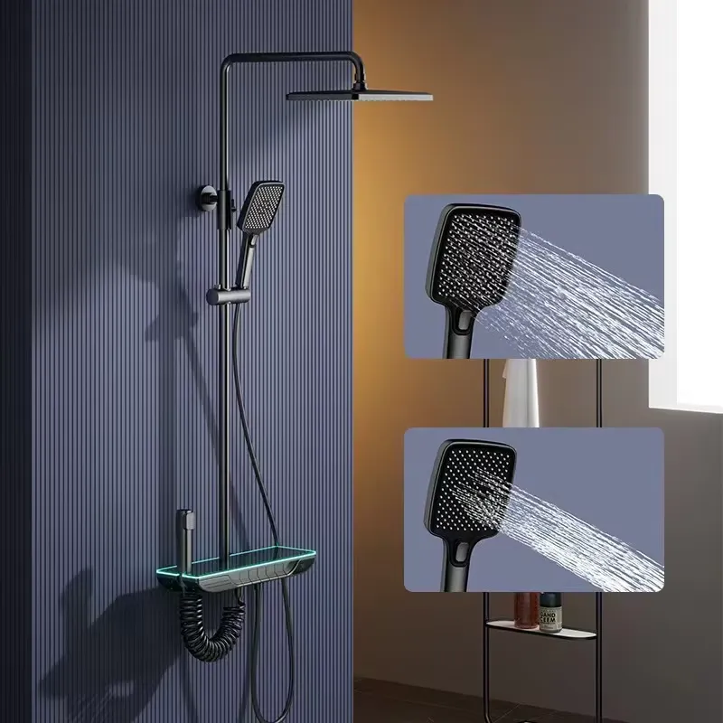 Home For Bathroom - Akıllı Dijital Termostatik Duş Seti Pirinç