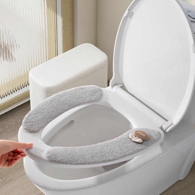 1 çift kış peluş klozet kapağı - Home Bathroom With Two Toilets incelemesi ve fiyatı