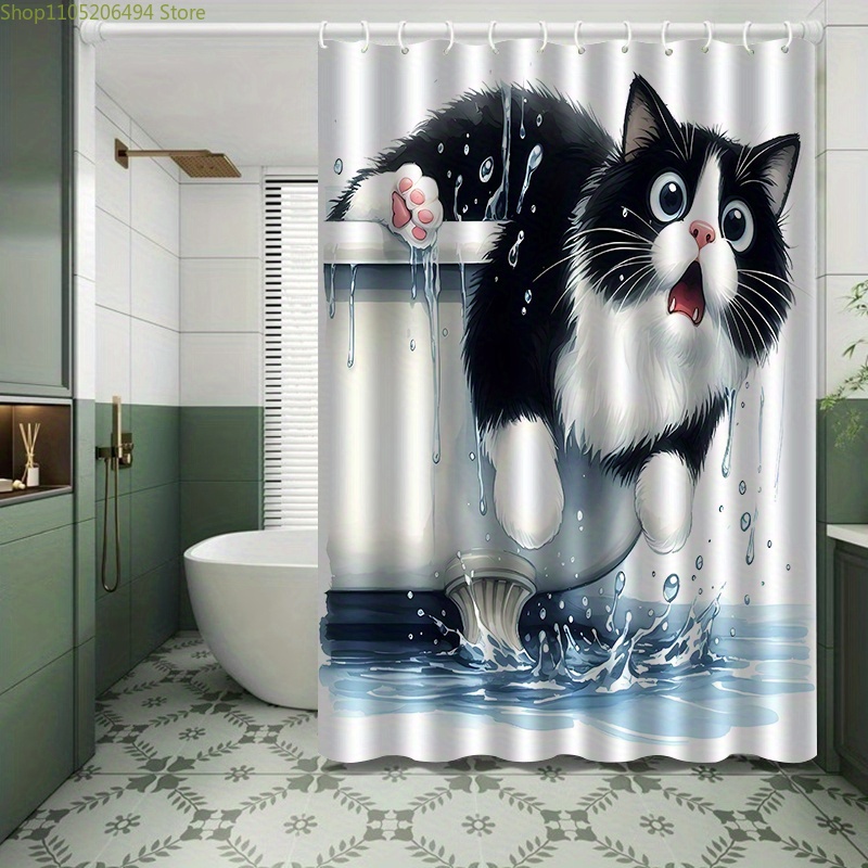 Komik Kedi Küvetten Duş Perdes - Home Bathroom Design Ideas incelemesi ve fiyatı