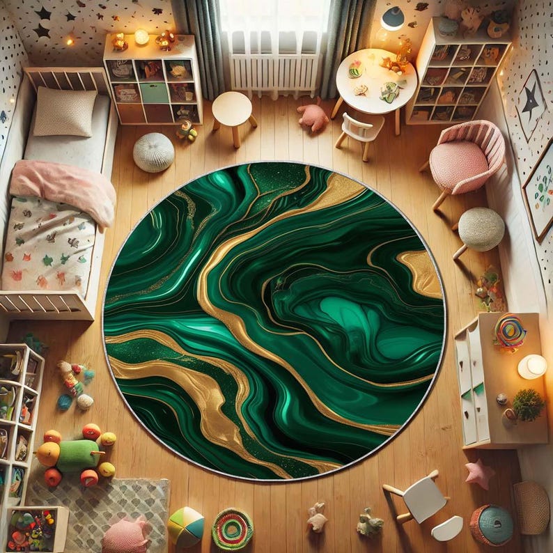Zümrüt Yeşili Yuvarlak Halı, Z - Home Bathroom Design Ideas incelemesi ve fiyatı