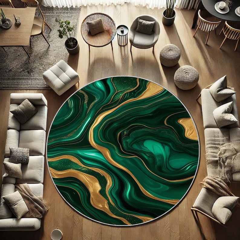 Zümrüt Yeşili Yuvarlak Halı, Z - Home Bathroom Design Ideas incelemesi ve fiyatı