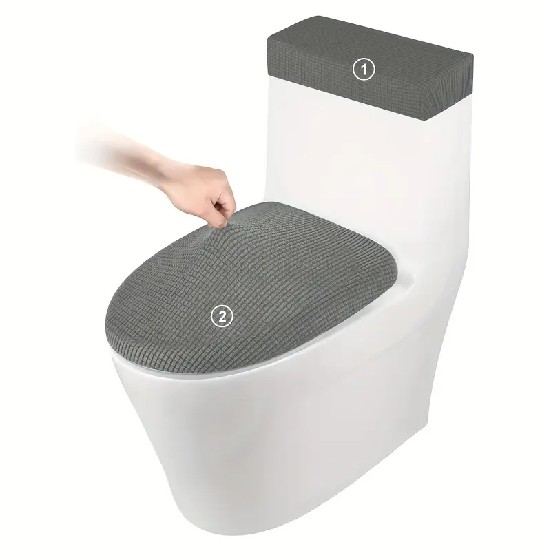 2 adet/takım Streç Tuvalet Kap - Home Bathroom With Two Toilets incelemesi ve fiyatı