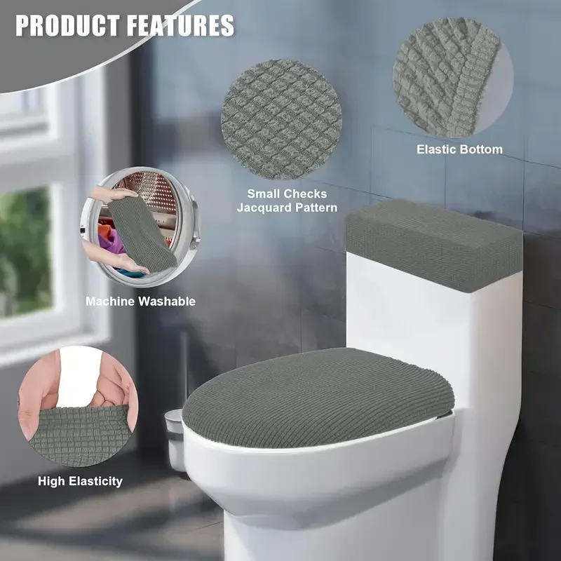 2 adet/takım Streç Tuvalet Kap - Home Bathroom With Two Toilets incelemesi ve fiyatı