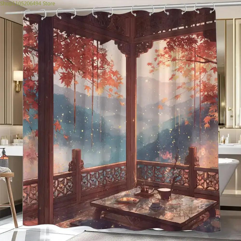 Çin Sonbahar Köşkü Duş Perdesi - Home Bathroom Design Ideas incelemesi ve fiyatı