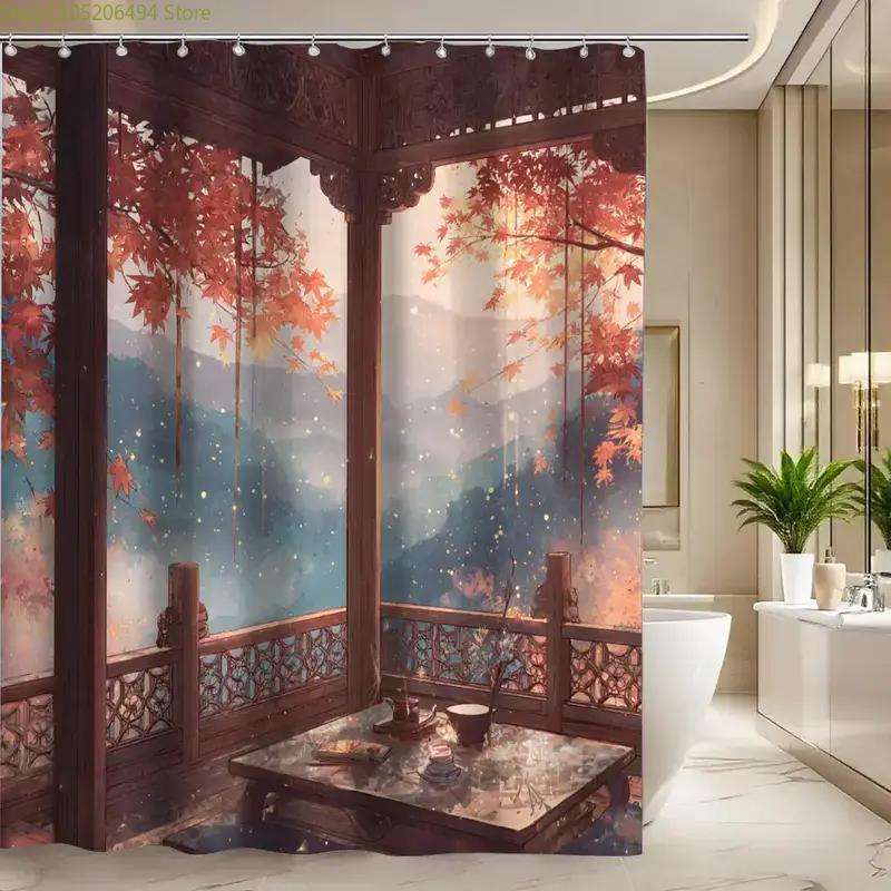 Çin Sonbahar Köşkü Duş Perdesi - Home Bathroom Design Ideas incelemesi ve fiyatı