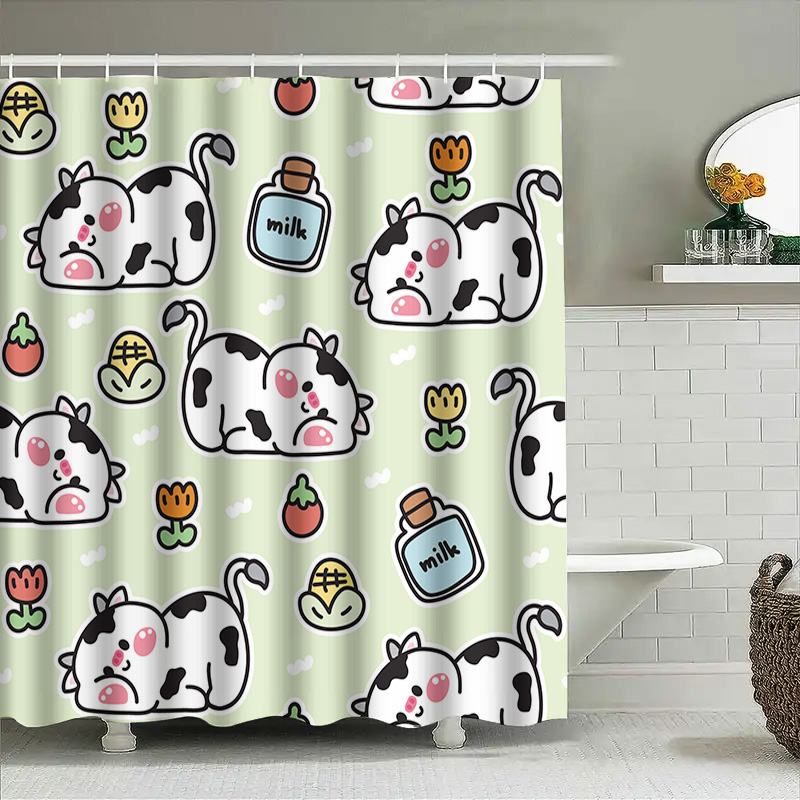 Sevimli İnek Baskı Duş Perdesi - Home Bathroom Design Ideas incelemesi ve fiyatı