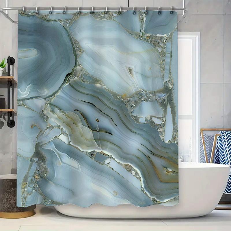Mavi Mermer Duş Perdesi Su Geç - Home Bathroom Images incelemesi ve fiyatı