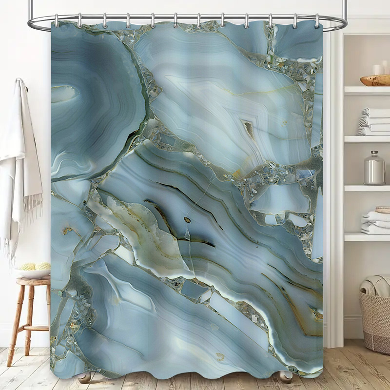 Mavi Mermer Duş Perdesi Su Geç - Home Bathroom Images incelemesi ve fiyatı