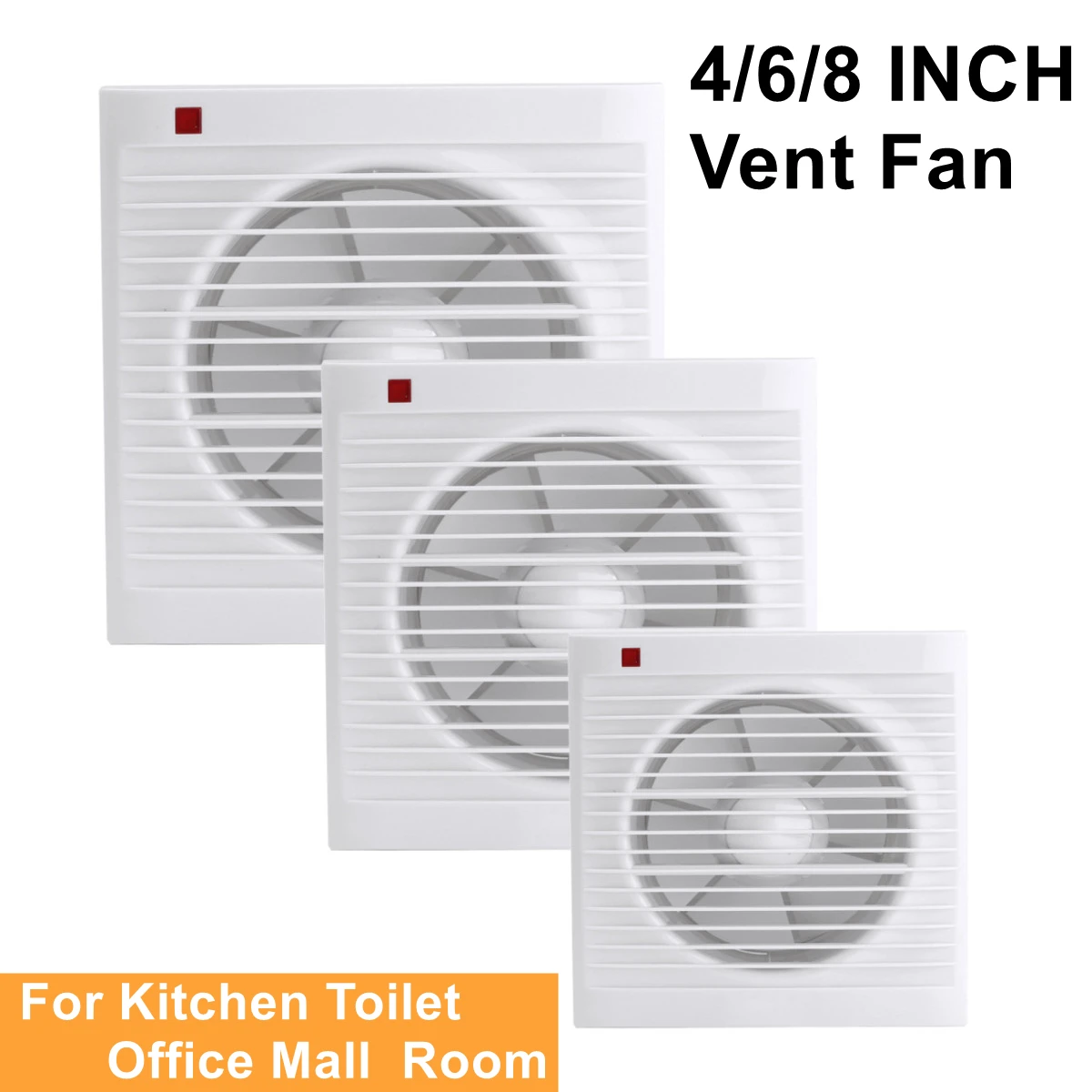 4 İnç 6 İnç 8 İnç 220V Sessiz  - Home Bathroom Fan incelemesi ve fiyatı