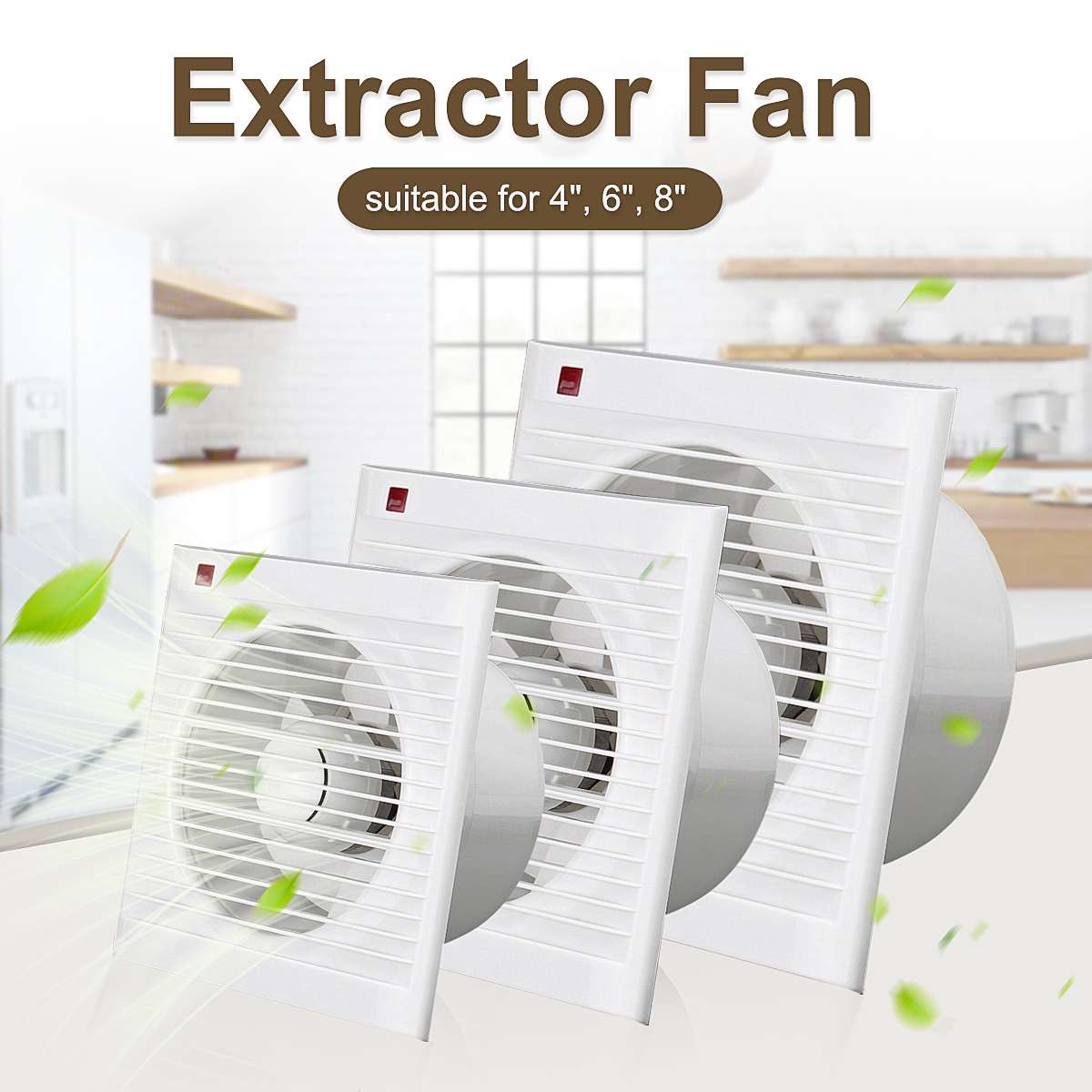 4 İnç 6 İnç 8 İnç 220V Sessiz  - Home Bathroom Fan incelemesi ve fiyatı